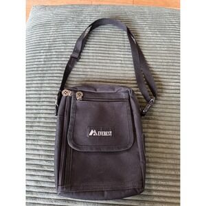 Everest Small‎ Crossbody Bag Black Travel Purse Multi Pocket Shoulder Bag